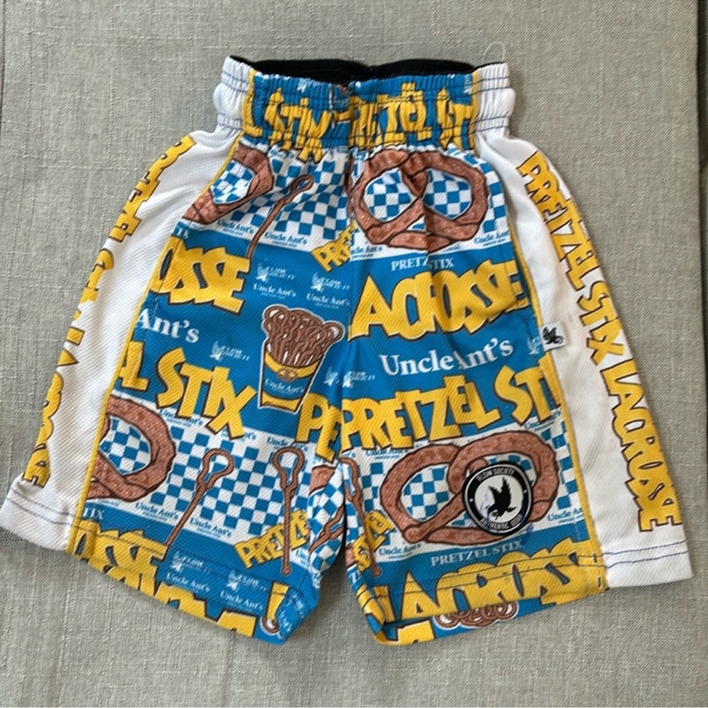Flow Society Uncle Ants Pretzel Lacrosse Shorts boys small athletic